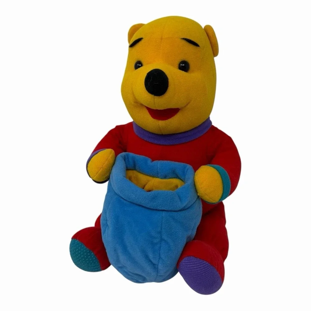 Disney Winnie the Pooh Sensory Plush Toy with Pouch and Butterfly Teether